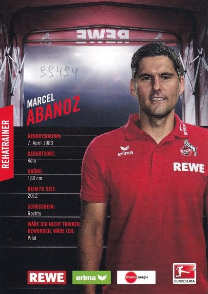 Autogramm Fussball | 1. FC Köln | 2016 | Marcel ABANOZ