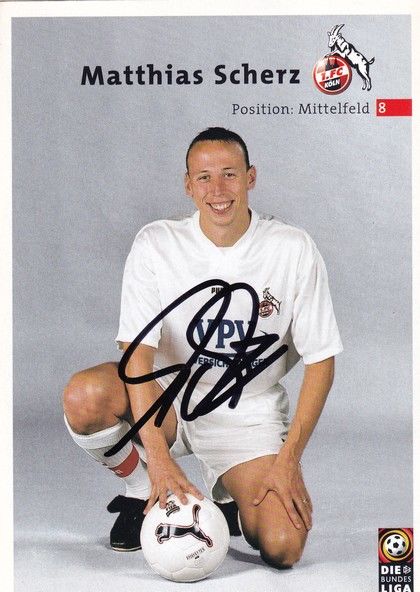 Autogramm Fussball | 1. FC Köln | 2002 | Matthias SCHERZ (sitzend)