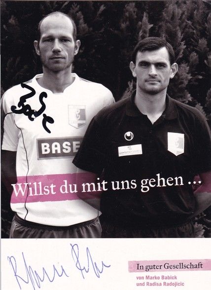 Autogramme Fussball | BSG Chemie Leipzig | 2010er | Marko BABICK + Radisa RADOJICIC