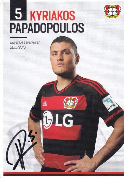 Autogramm Fussball | Bayer Leverkusen | 2015 | Kyriakos PAPADOPOULOS