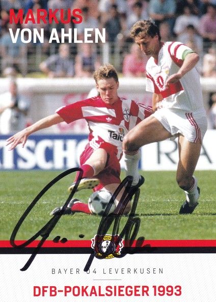 Autogramm Fussball | Bayer Leverkusen | 1993 Retro | Markus VON AHLEN