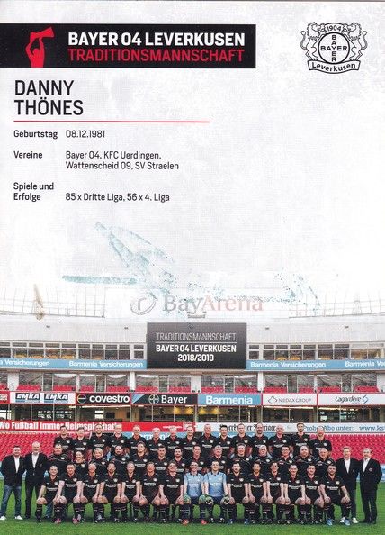 Autogramm Fussball | Bayer Leverkusen | 2018 TM | Danny THÖNES