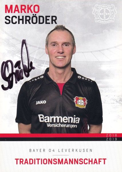 Autogramm Fussball | Bayer Leverkusen | 2018 TM | Marko SCHRÖDER