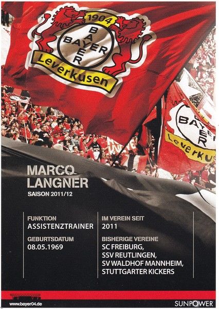 Autogramm Fussball | Bayer Leverkusen | 2011 | Marco LANGNER