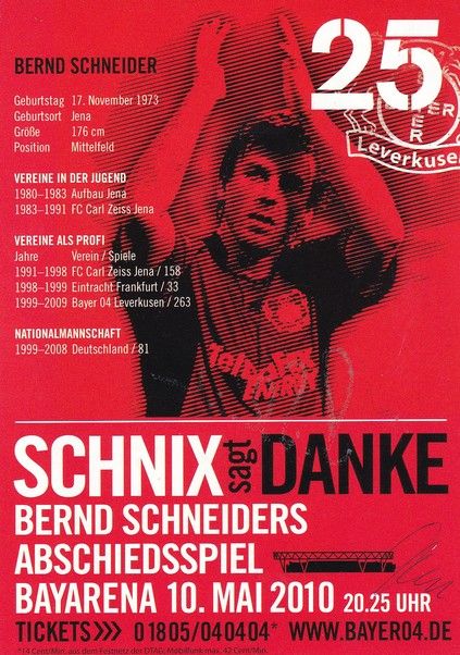 Autogramm Fussball | Bayer Leverkusen | 2009 | Bernd SCHNEIDER (Abschied)