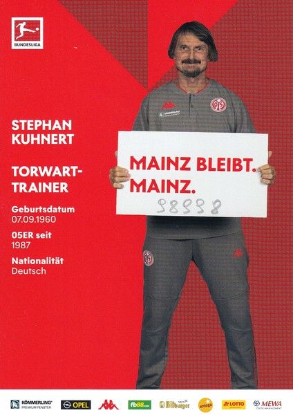 Autogramm Fussball | FSV Mainz 05 | 2020 | Stephan KUHNERT