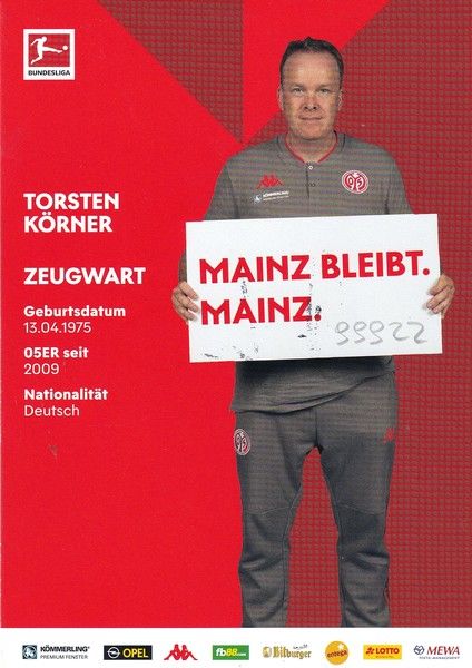 Autogramm Fussball | FSV Mainz 05 | 2020 | Torsten KÖRNER