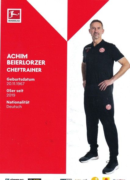 Autogramm Fussball | FSV Mainz 05 | 2019 | Achim BEIERLORZER