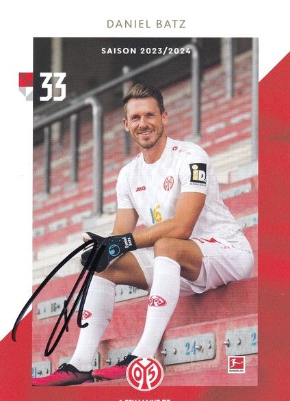 Autogramm Fussball | FSV Mainz 05 | 2023 | Daniel BATZ