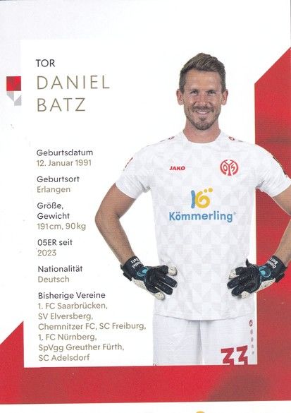 Autogramm Fussball | FSV Mainz 05 | 2023 | Daniel BATZ