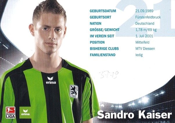 Autogramm Fussball | TSV 1860 München | 2009 | Sandro KAISER