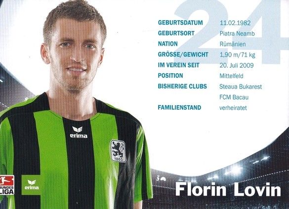 Autogramm Fussball | TSV 1860 München | 2009 | Florin LOVIN