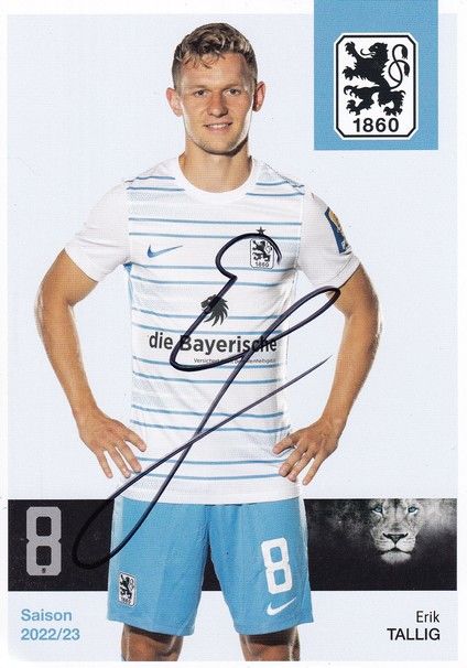 Autogramm Fussball | TSV 1860 München | 2022 | Erik TALLIG
