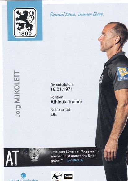 Autogramm Fussball | TSV 1860 München | 2022 | Jörg MIKOLEIT