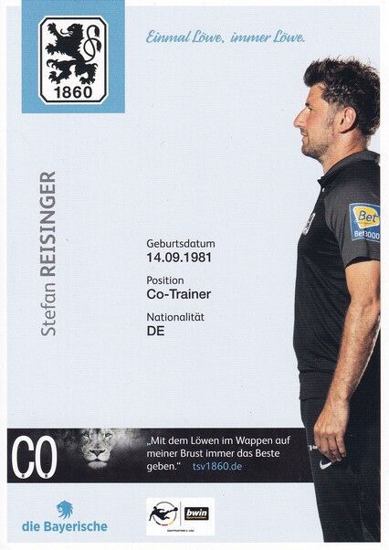 Autogramm Fussball | TSV 1860 München | 2022 | Stefan REISINGER