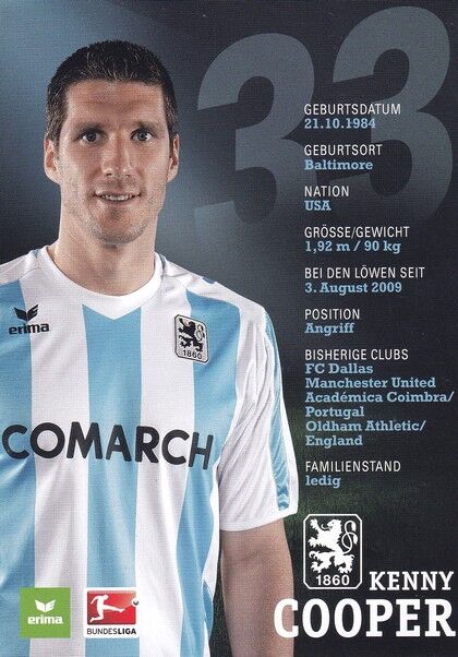 Autogramm Fussball | TSV 1860 München | 2010 | Kenny COOPER