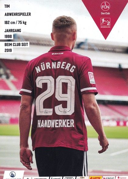 Autogramm Fussball | 1. FC Nürnberg | 2021 | Tim HANDWERKER