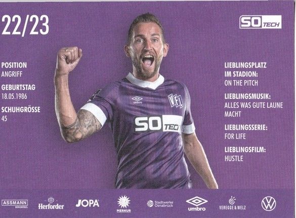 Autogramm Fussball | VfL Osnabrück | 2022 | Marc HEIDER