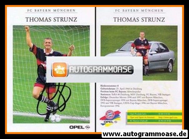 Autogramm Fussball | FC Bayern M&uuml;nchen | 1997 | Thomas STRUNZ