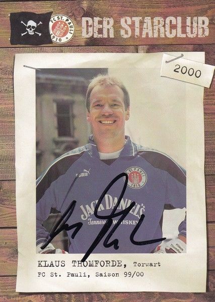 Autogramm Fussball | FC St. Pauli | 1999 | Klaus THOMFORDE