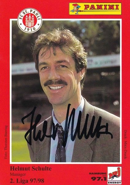 Autogramm Fussball | FC St. Pauli | 1997 | Helmut SCHULTE