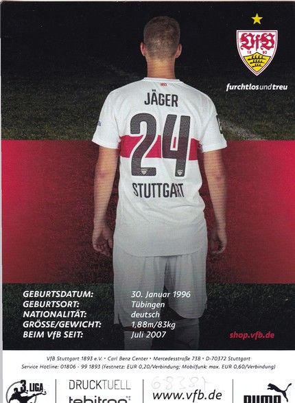 Autogramm Fussball | VfB Stuttgart II | 2015 | Marvin JÄGER