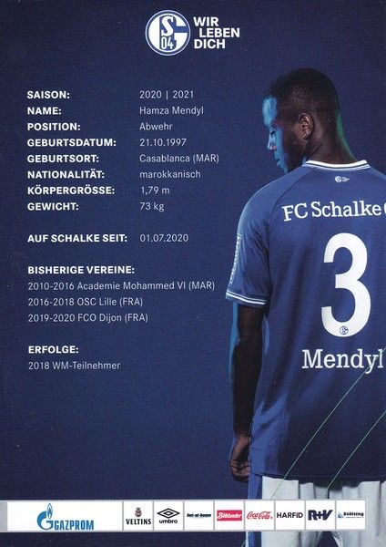 Autogramm Fussball | FC Schalke 04 | 2020 | Hamza MENDYL