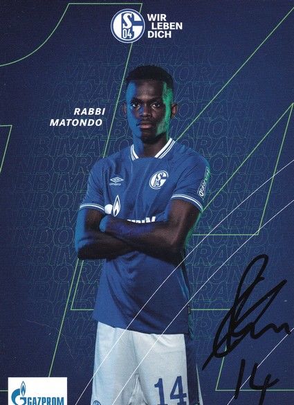 Autogramm Fussball | FC Schalke 04 | 2020 | Rabbi MATONDO