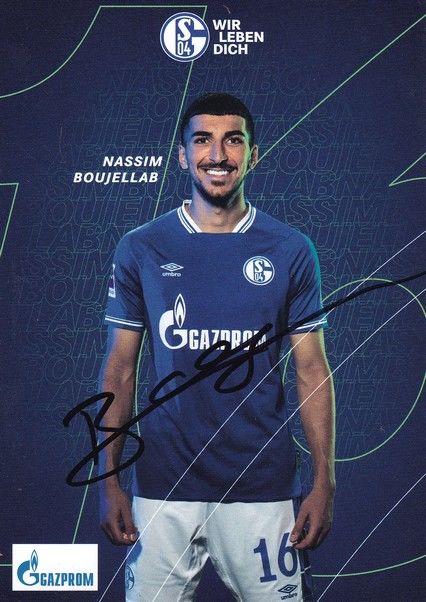 Autogramm Fussball | FC Schalke 04 | 2020 | Nassim BOUJELLAB