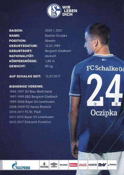 Autogramm Fussball | FC Schalke 04 | 2020 | Bastian OCZIPKA