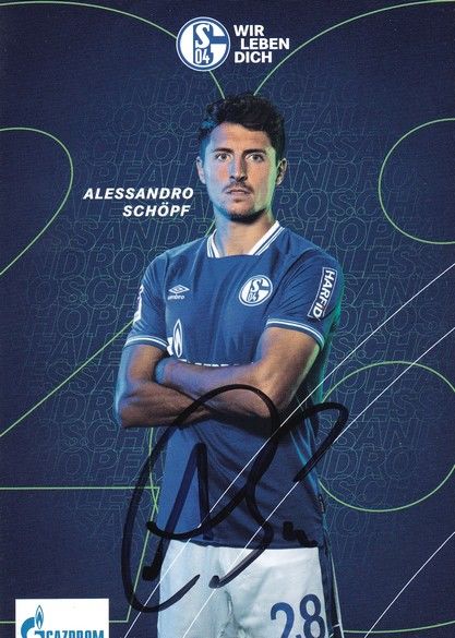 Autogramm Fussball | FC Schalke 04 | 2020 | Alessandro SCHÖPF