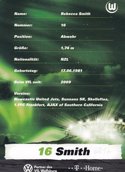 Autogramm Fussball (D) | VfL Wolfsburg | 2009 | Rebecca SMITH