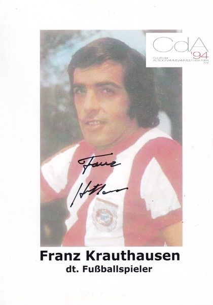 Autogramm Fussball | FC Bayern München | 1970er Retro | Franz KRAUTHAUSEN