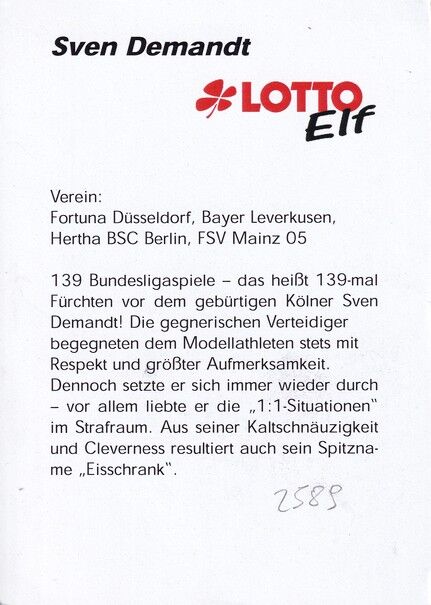 Autogramm Fussball | 2010er | Sven DEMANDT (Portrait Color) Lotto