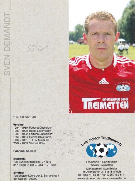 Autogramm Fussball | 2010er | Sven DEMANDT (Portrait Color) Uwe Seeler
