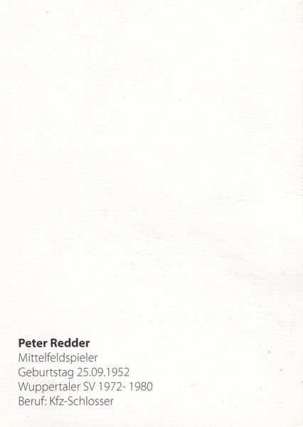 Autogramm Fussball | Wuppertaler SV | 1970er Retro | Peter REDDER