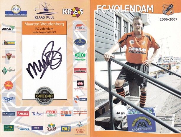 Autogramm Fussball | FC Volendam | 2006 | Maarten WOUDENBERG