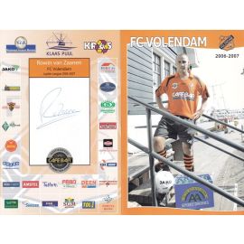 Autogramm Fussball | FC Volendam | 2006 | Rowin VAN ZAANEN