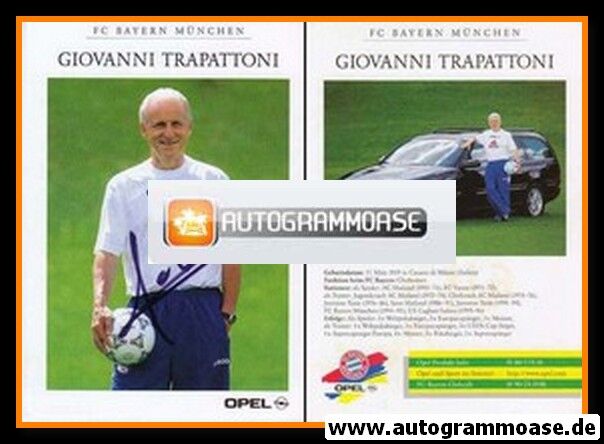 Autogramm Fussball | FC Bayern München | 1997 | Giovanni TRAPATTONI