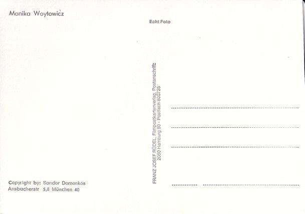 Autogramm Schauspieler | Monika WOYTOWICZ | 1990er (Portrait SW Rüdel) Domonkos