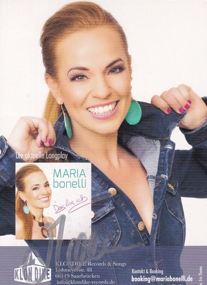 Autogramm Schlager | Maria BONELLI | 2017 "Das Bin Ich" (Klondike)