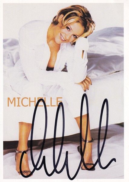 Autogramm Schlager | MICHELLE | 2001 "Best Of" (Portrait Color EMI)