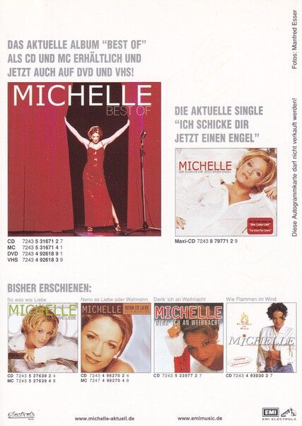 Autogramm Schlager | MICHELLE | 2001 "Best Of" (Portrait Color EMI)
