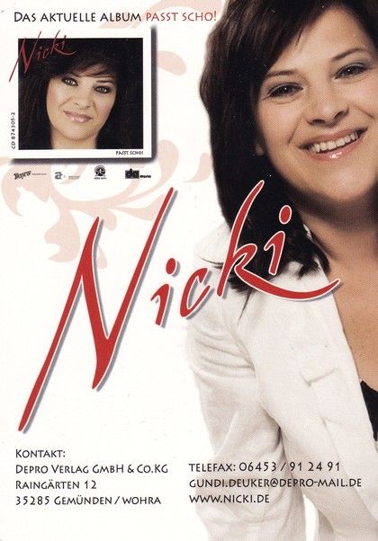 Autogramm Schlager | NICKI | 2009 "Passt Scho!" (Depro)