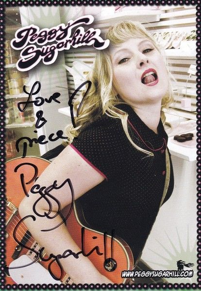 Autogramm Rock | Peggy SUGARHILL | 2010er (Portrait Color)