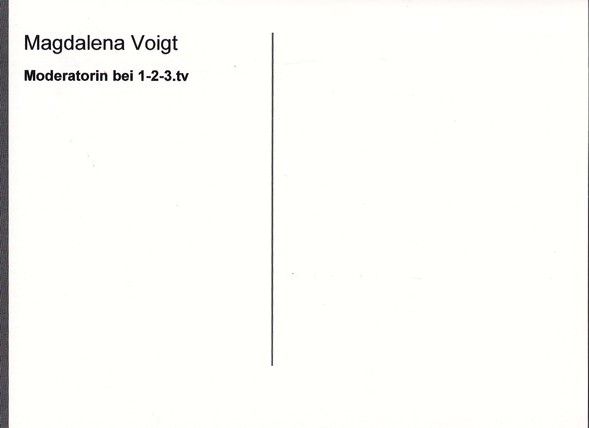 Autogramm TV | 123tv | Magdalena VOIGT | 2010er (Portrait Color)
