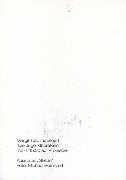 Autogramm TV | PRO7 | Margit TETZ | 2000er "Die Jugendberaterin" (Bernhard)