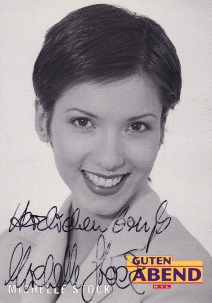 Autogramm TV | RTL | Michelle STOCK | 1990er "Guten Abend" (Kirchhof)