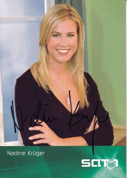 Autogramm TV | SAT1 | Nadine KRÜGER | 2000er "Frühstücksfernsehen" (Kowalski)