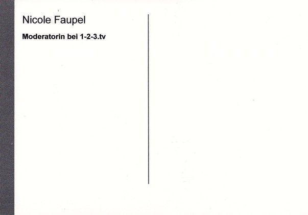 Autogramm TV | 123tv | Nicole FAUPEL | 2010er (Portrait Color) 1